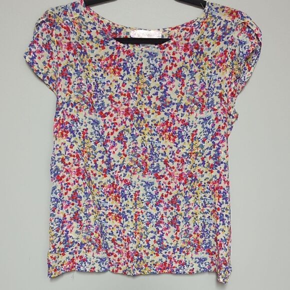 Love Notes Floral Tulip Sleeve Blouse - Picture 1 of 6